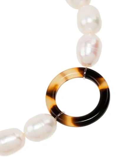 BROWN AND WHITE MONSOON PEARL BRACELET