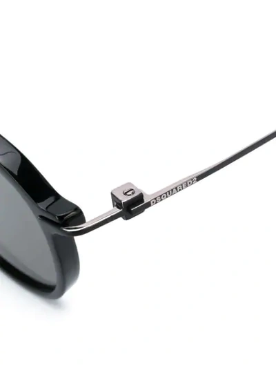 Shop Dsquared2 Aviator Sunglasses In 黑色