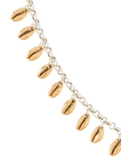 Shop Isabel Marant Shell Charm Bracelet In Silver