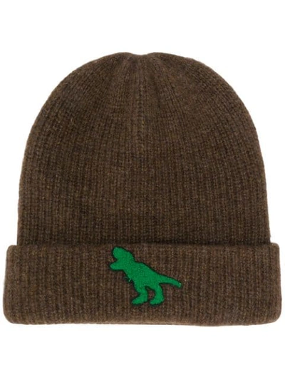 Shop The Elder Statesman Beanie Mit Dino-stickerei In Cigar