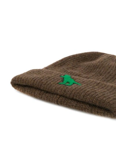 Shop The Elder Statesman Beanie Mit Dino-stickerei In Cigar