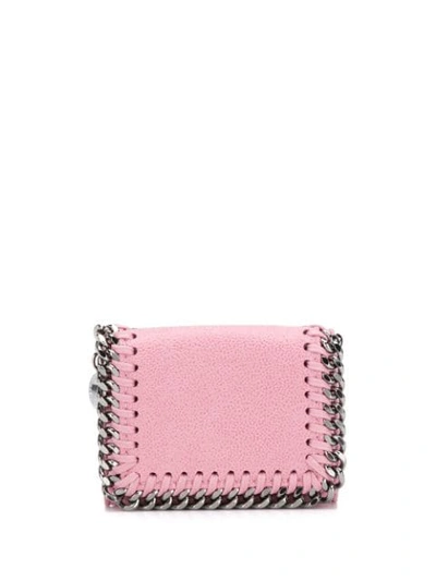 Shop Stella Mccartney Falabella Flap Wallet In Pink