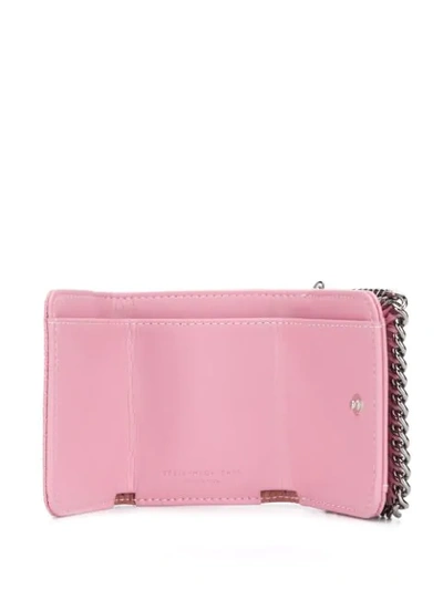 Shop Stella Mccartney Falabella Flap Wallet In Pink