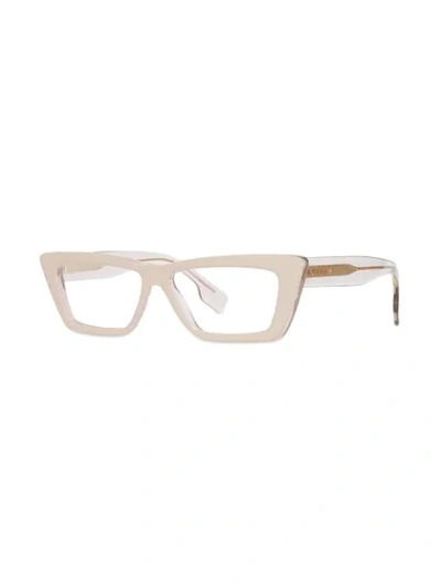 Shop Burberry Rectangular Optical Frames In Neutrals