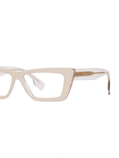 Shop Burberry Rectangular Optical Frames In Neutrals