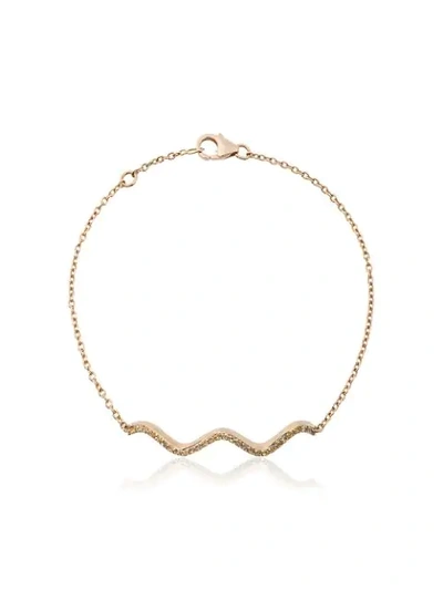 Shop Sabine Getty Chained Wave Bracelet In Metallic