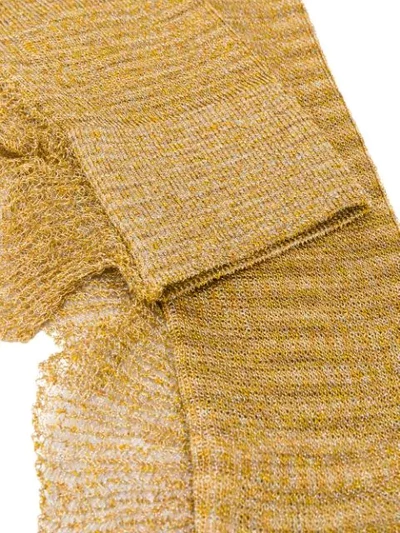 Shop Missoni Fingerless Gloves In Gold