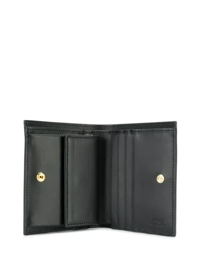 Shop Fendi Small F Logo Wallet In Black