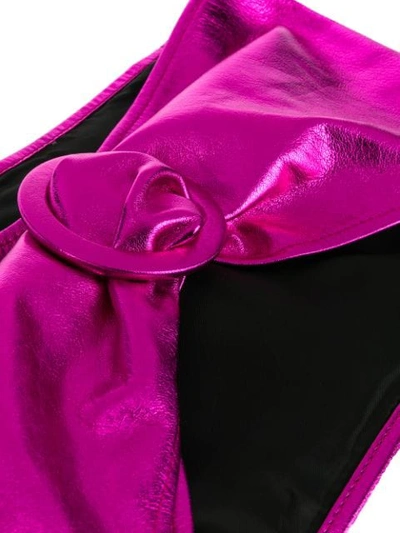 Shop Attico Metallic Waist Belt In Pink