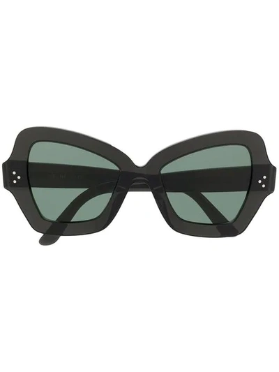 Shop Celine Butterfly Sunglasses In Black