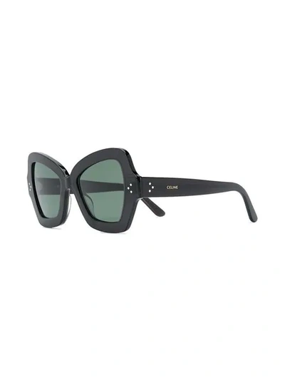 Shop Celine Butterfly Sunglasses In Black