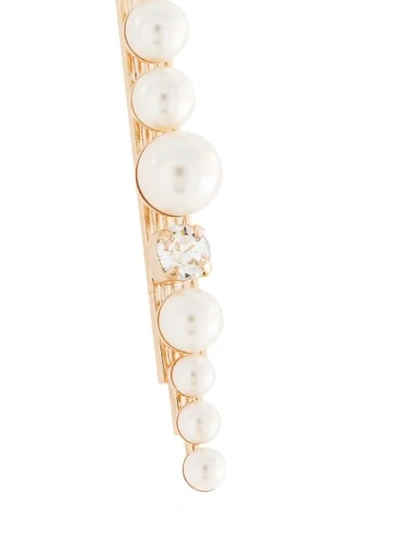Shop Anton Heunis Pearl And Crystal Cluster Necklace In Gold