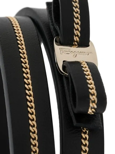 Shop Ferragamo Chain-embellished Bracelet In Black