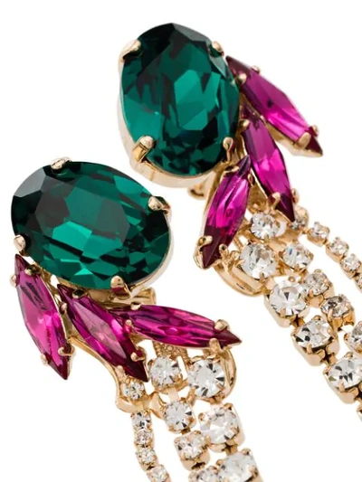 ANTON HEUNIS CRYSTAL STRAND DROP EARRINGS - 多色