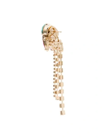 Shop Anton Heunis Crystal Strand Drop Earrings In Multicolour