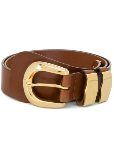 Shop A.f.vandevorst Gold-tone Buckle Belt In Brown