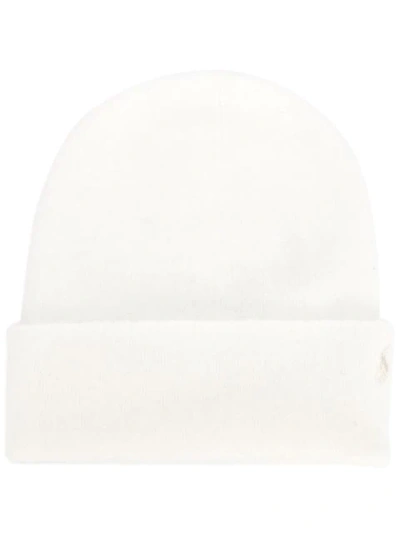 Shop Polo Ralph Lauren Knitted Beanie - White