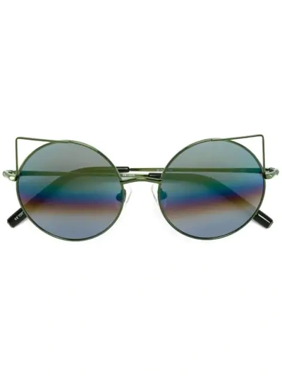 Shop Linda Farrow Round Frame Sunglasses