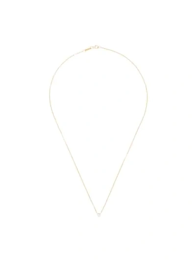 Shop Anita Ko Heart Pendant Necklace In Metallic