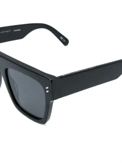 Shop Stella Mccartney Eyewear Retro Square Frame Sunglasses - Black