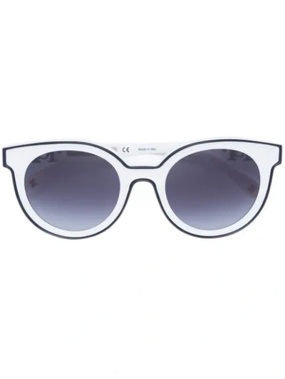 Shop Carolina Herrera Cat Eye Sunglasses - White