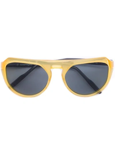 Shop Courrèges Round Framed Sunglasses