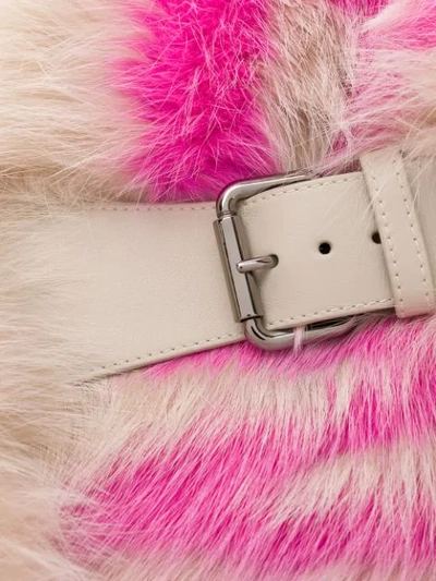 Shop Fendi Contrast Collar With Logo In Pink