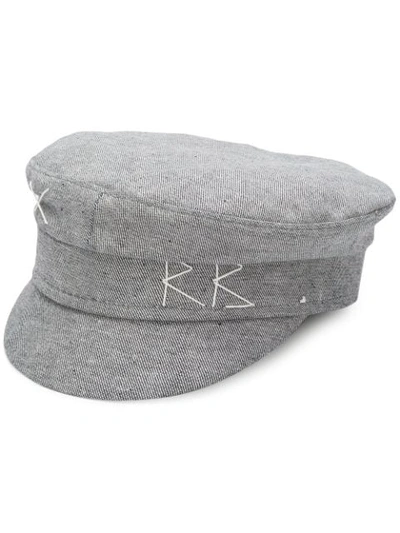 Shop Ruslan Baginskiy Embroidered Logo Peaked Hat - Grey