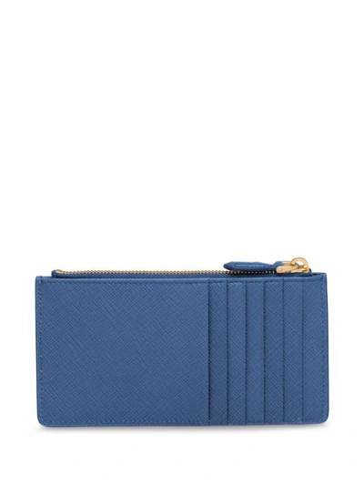 Shop Prada Saffiano Leather Document Holder In Blue