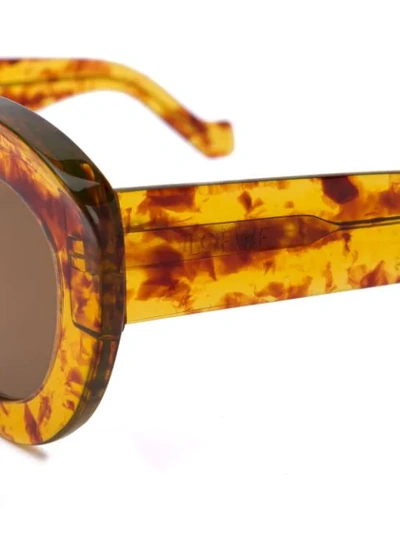Shop Loewe Butterfly Sunglasses In Braun