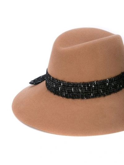 Shop Maison Michel Kate Fedora Hat In Brown