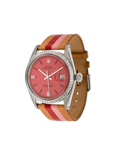 Shop La Californienne Fraise Peony Rolex Oyster Perpetual Datejust Stainless Steel Watch 42mm - R530 Frai In R530 Fraise Peony