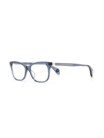 PARADIS COLLECTION RECTANGULAR FRAME GLASSES - 蓝色