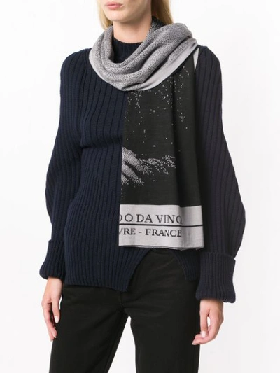 Shop Bernhard Willhelm Mona Lisa Scarf In Black