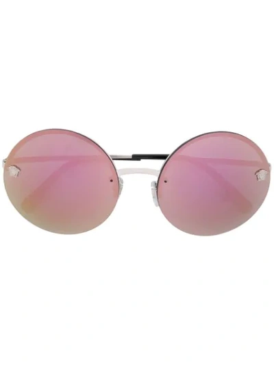 Shop Versace Eyewear Medusa Round Sunglasses - Pink