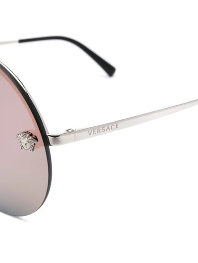 Shop Versace Eyewear Medusa Round Sunglasses - Pink