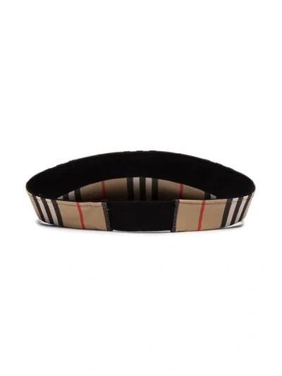 BURBERRY ICON STRIPE VISOR HAT - 棕色