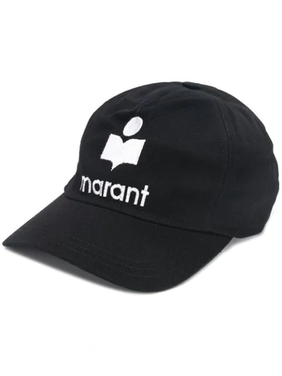 Shop Isabel Marant Logo Hat In Black