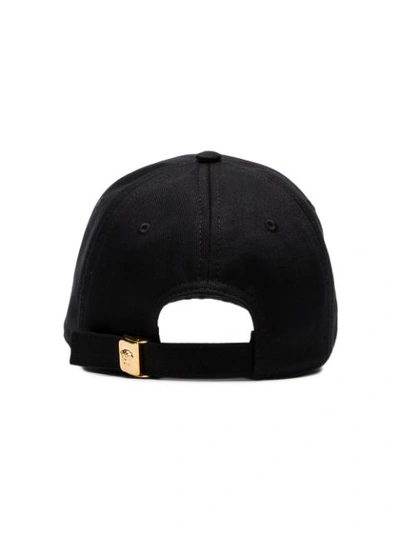 Shop Versace Rainbow Logo Cap In Black