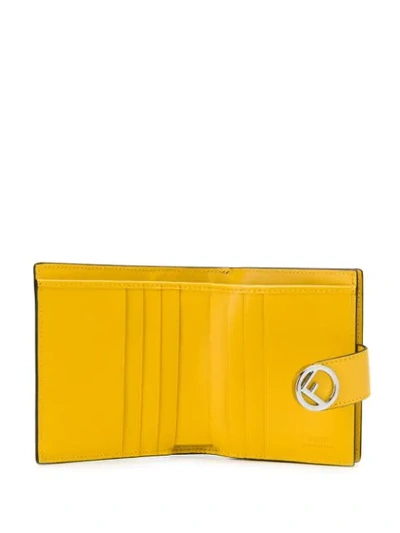 Shop Fendi Small Ff Logo Wallet In F19da Maya+nero+sunflower