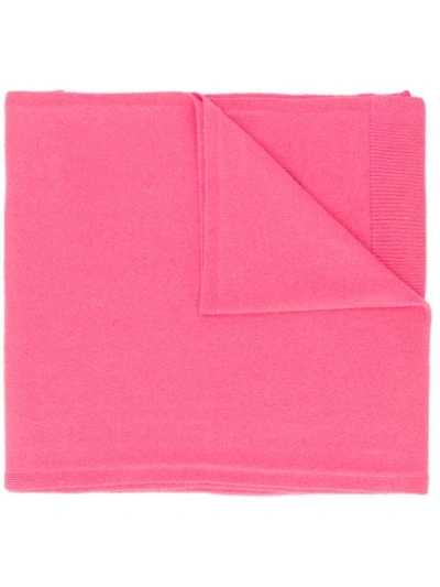 Shop Iceberg Knit Logo Print Scarf In 4286 Pink