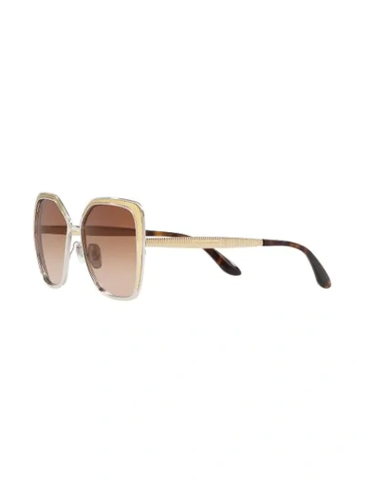 Shop Dolce & Gabbana Oversized Sunglasses In Silber