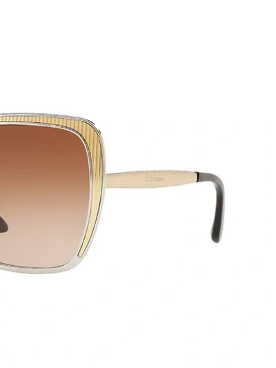 Shop Dolce & Gabbana Oversized Sunglasses In Silber