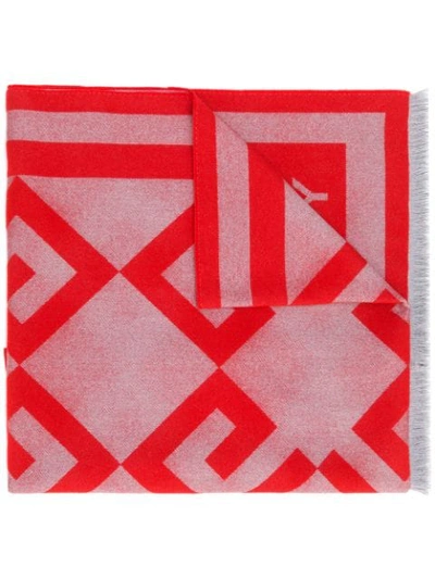 Shop Givenchy Large Logo Scarf In Red