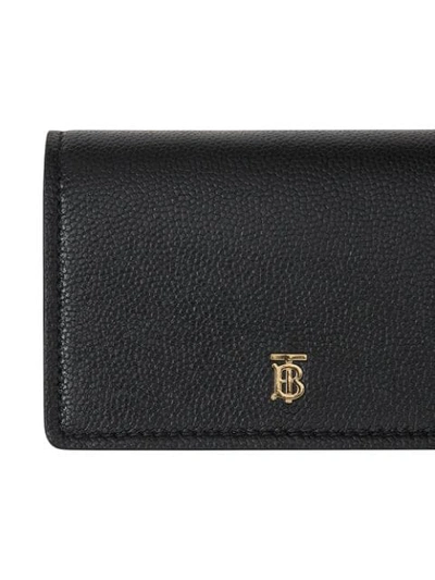 Shop Burberry Grainy Leather Card Case In Black