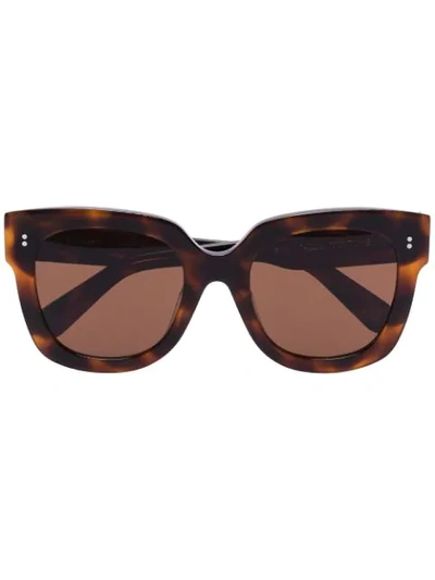 Shop Chimi Square-frame Tortoiseshell-effect Sunglasses In Brown