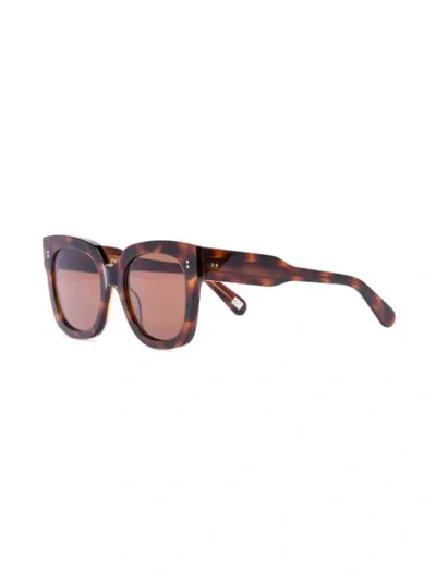 Shop Chimi Square-frame Tortoiseshell-effect Sunglasses In Brown