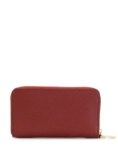 Michael Michael Kors Jet Set Leather Phone Case In Red
