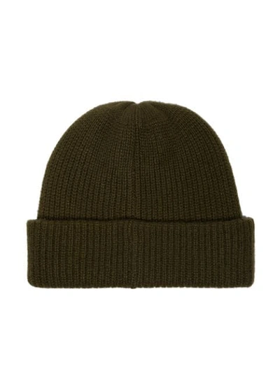 Shop The Elder Statesman Cashmere Knitted Hat In Green
