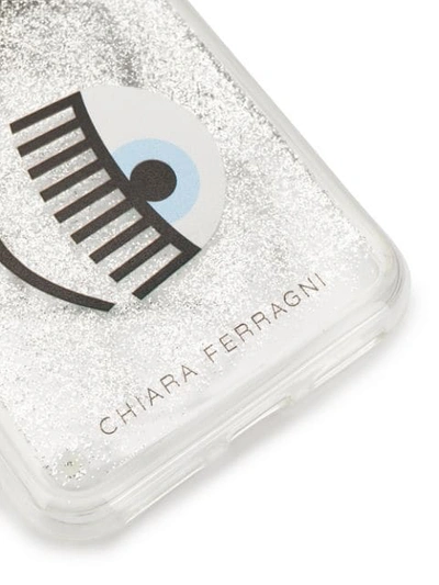 Shop Chiara Ferragni Flirting Iphone X Cover In Silver